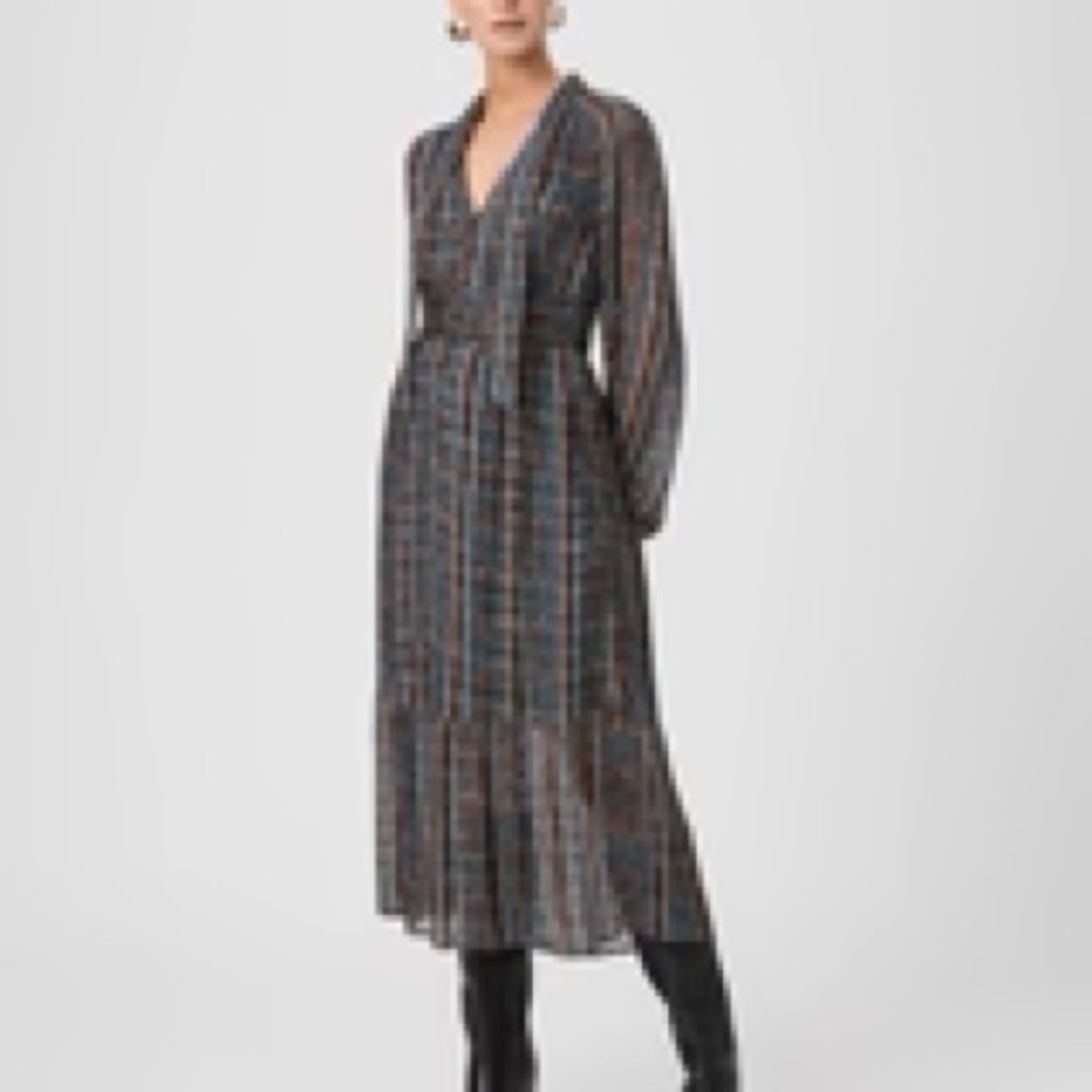 Paige Gallery Long Sleeve Silk Blend Dress
